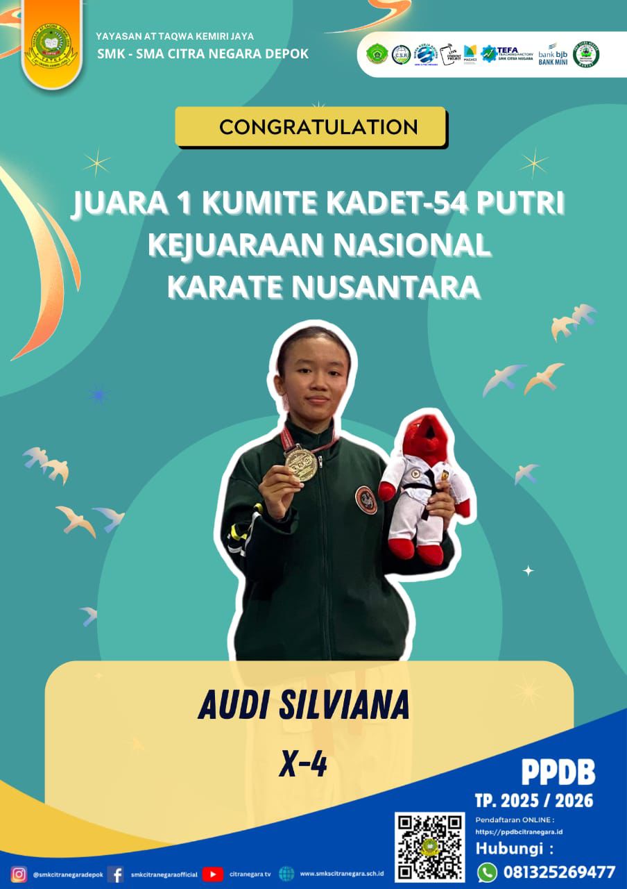 JUARA 1 KEJUARAAN NASIONAL KARATE NUSANTARA – KUMITE KADET-54 PUTRI 2024