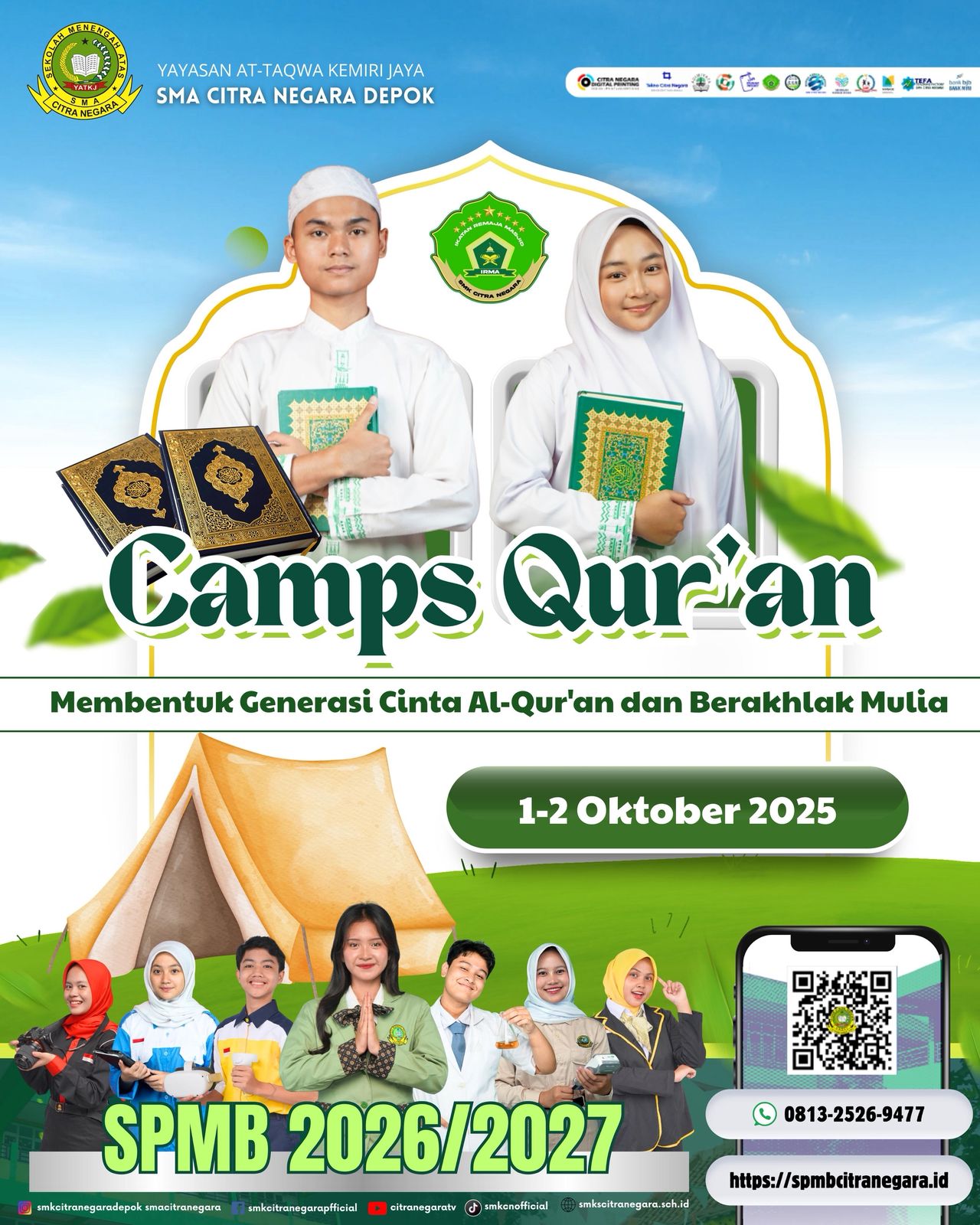 Wujudkan Generasi Qur’ani, SMA Citra Negara Gelar Camps Qur’an 1-2 Oktober 2025